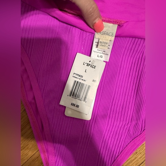 L*Space Frenchi Bikini Bottoms in Bright Fuchsia - Picture 6 of 7